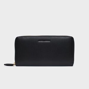 Pebbled leather zip wallet